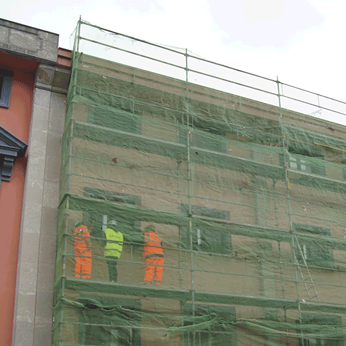 Coordinación de seguridad en fase de obra de reparación de fachada herriko plaza 9-10. Anoeta