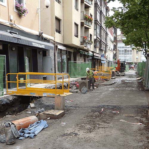 Coordinación de seguridad en fase de ejecución de la urbanización de la plaza Eusebio Gurrutxaga. Zumaia.